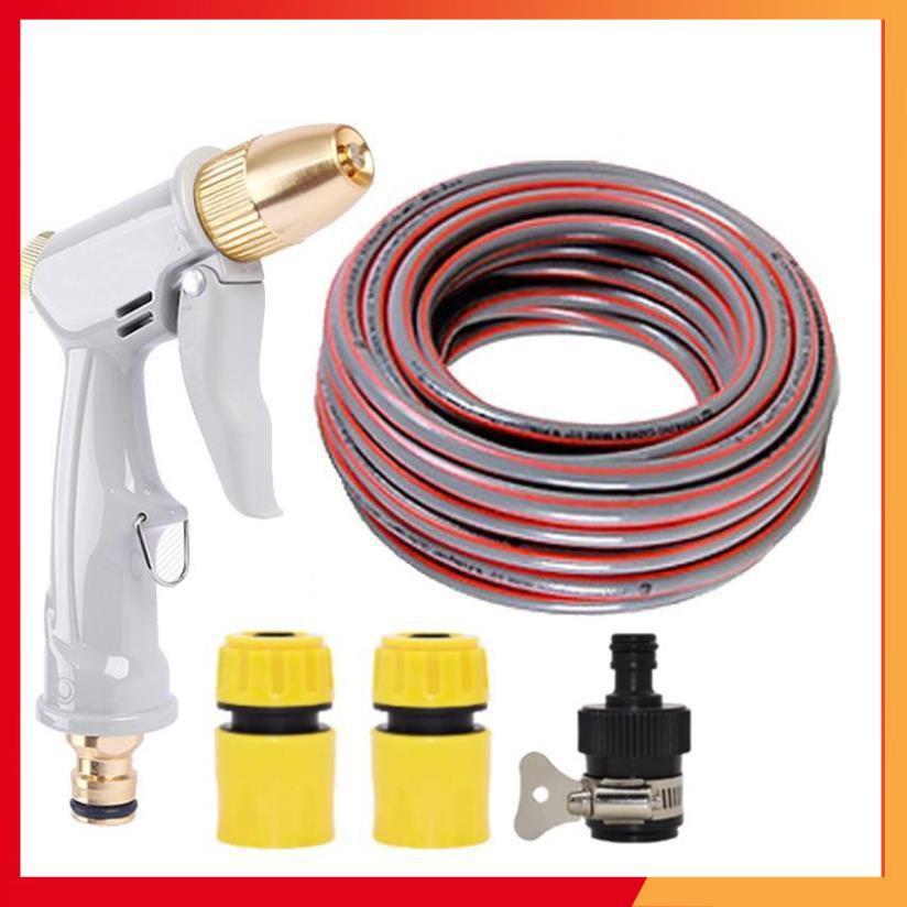 Bộ dây vòi xịt nước rửa xe, tưới cây tăng áp 3 lần, loại 3-5m 206846