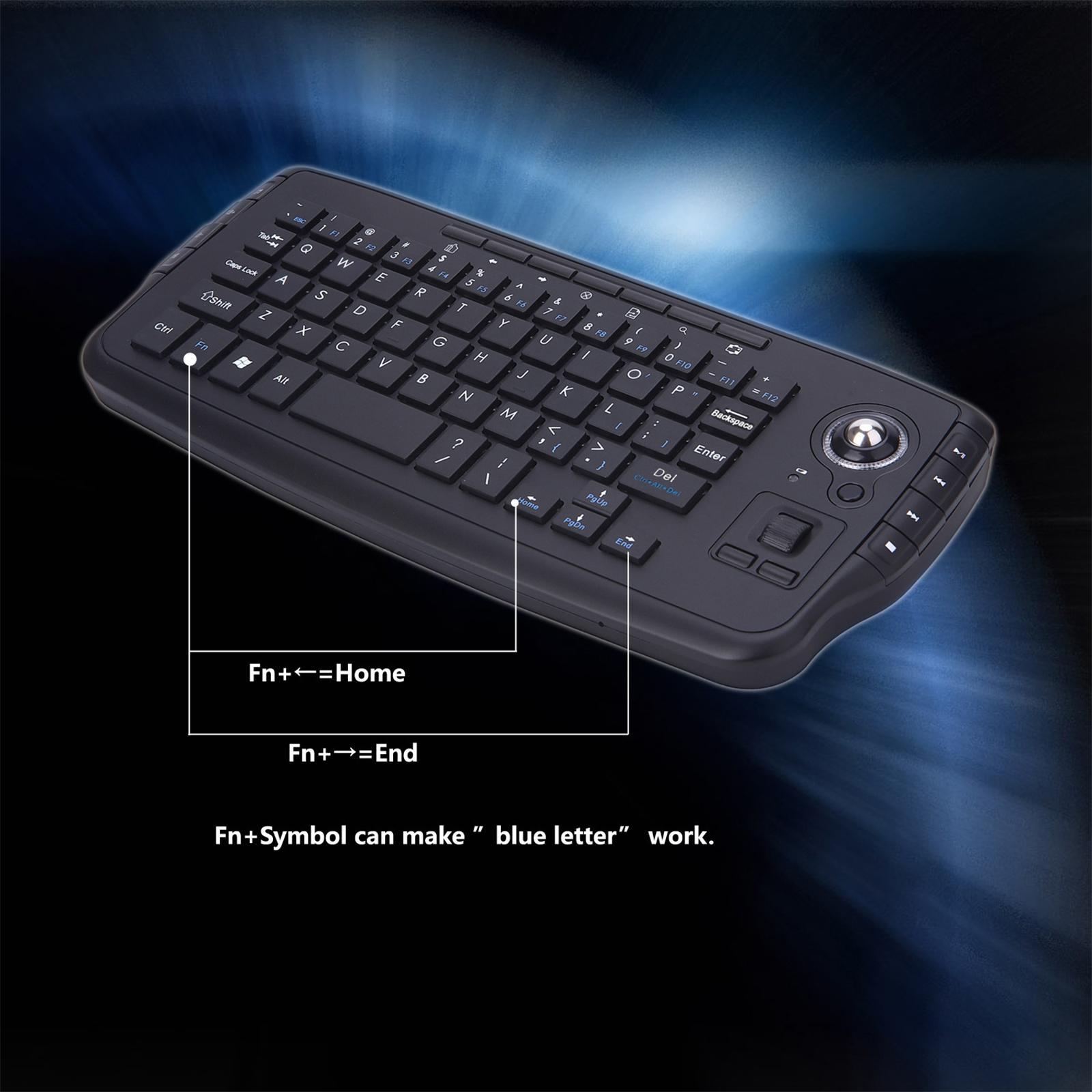 Portable Mini Keyboard and Trackball Mouse .4GHz for PC Laptop