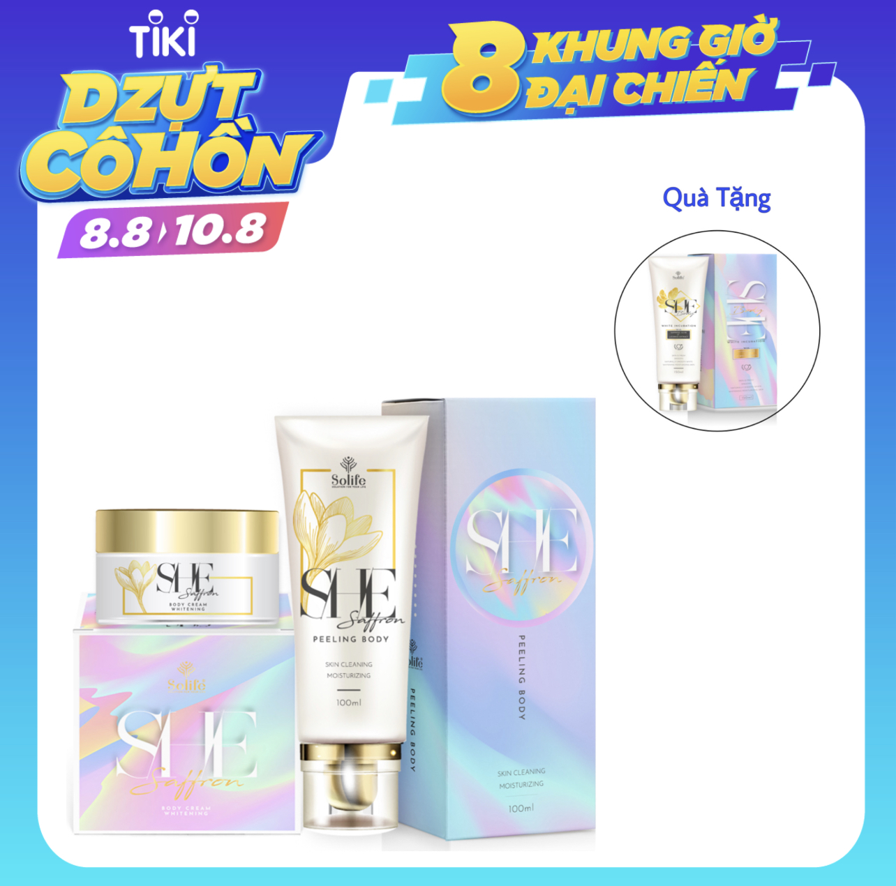 Kem Dưỡng Trắng Da Toàn Thân SHESaffron - Solife - Bật Tone Ngay Lần Đầu Sử Dụng (TẶNG 1 Kem Ủ Trắng Da Toàn Thân)