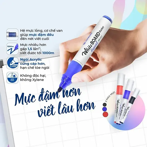 (Mua 1 Tặng 1) Bút Lông Bảng Wb-022 Xanh
