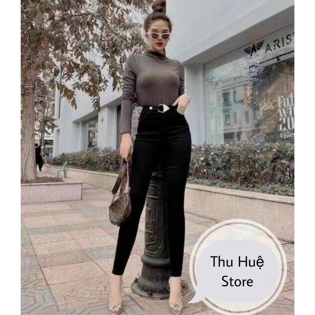Quần Jean Nữ Lưng Cao Khuy Kiểu Thời Trang Cho Nữ