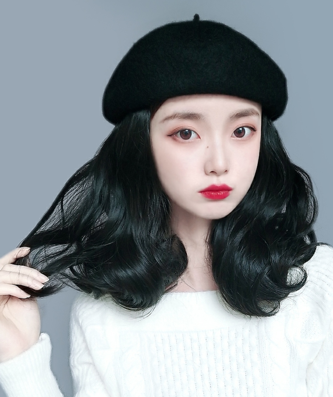 Nón bere mũ beret nữ len thời trang Hàn Quốc dona21120705