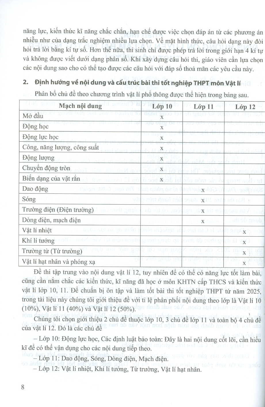 Ôn Luyện Trắc Nghiệm Thi Tốt Nghiệp Trung Học Phổ Thông (năm 2025) Môn Vật Lí - Nguyễn Văn Biên chủ biên, Nguyễn Thị Lâm Quỳnh, Nguyễn Anh Thuấn