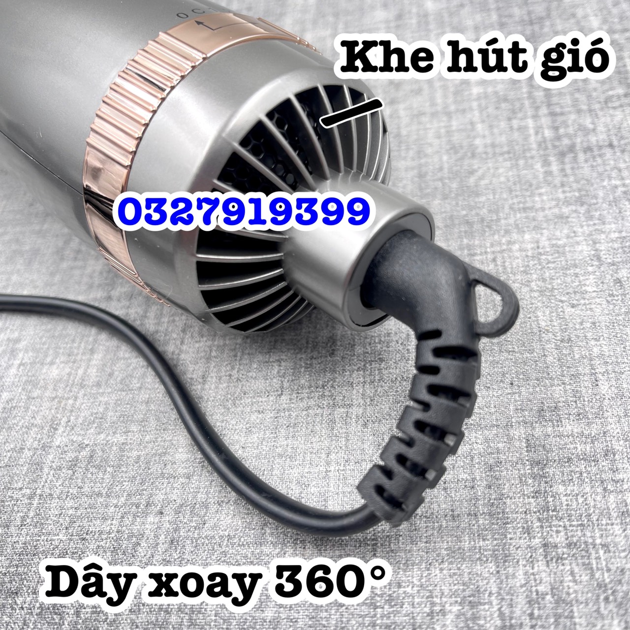 Lược điện-lược sấy làm xoăn xoay tự động 360 độ SHINON 827