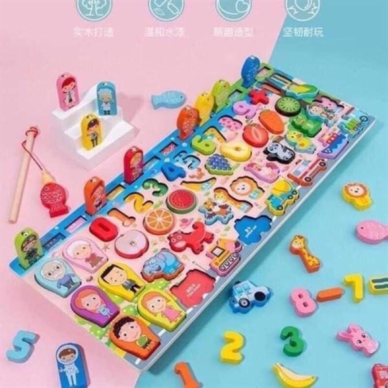 Đồ chơi câu cá gỗ kết hợp học toán cho bé Giúp bé khéo léo và thông minh Mẫu mới nhất