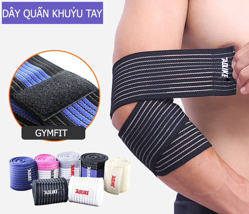 Quấn khuỷu tay Aonikeen A1546 - Dây quấn khuỷu tay được sản xuất với chất liệu vải cotton siêu co dãn - Bảo vệ an toàn vùng khớp xương khuỷu tay khi vận động