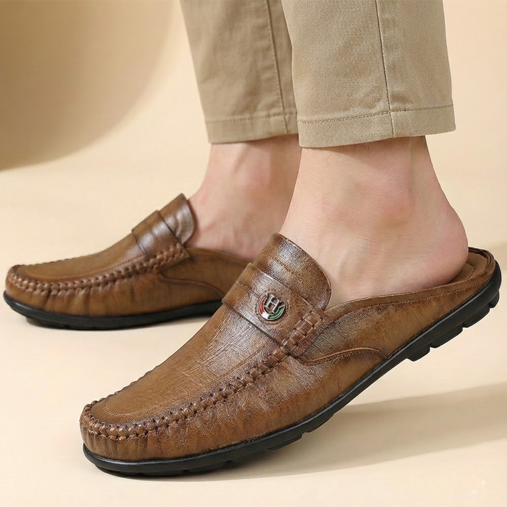 Giày Sục Nam HA NAM Da Bò Thật Cao Cấp GSB2080