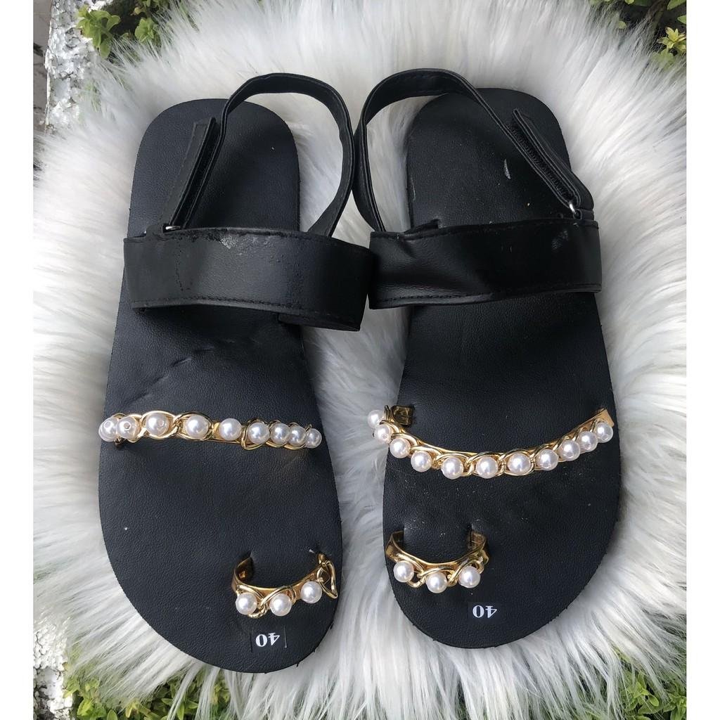 xăng đan nữ ( A20 đen+châu ) sandal đồng Nai