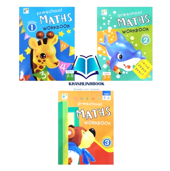 Sách - Combo Preschool Maths Workbook ( Bộ 3 cuốn)