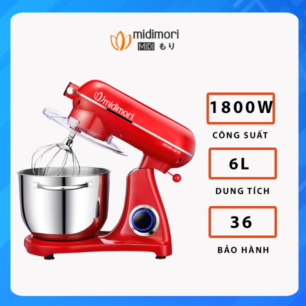 Máy nhào trộn bột thân khung thép Midimori, MDMR-9819A (1800W) – Hàng chính hãng