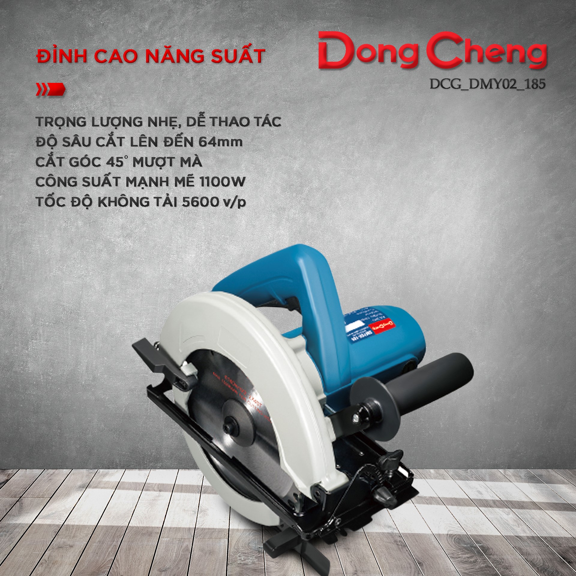 Máy cưa gỗ Dongcheng DMY02-185_Chính Hãng