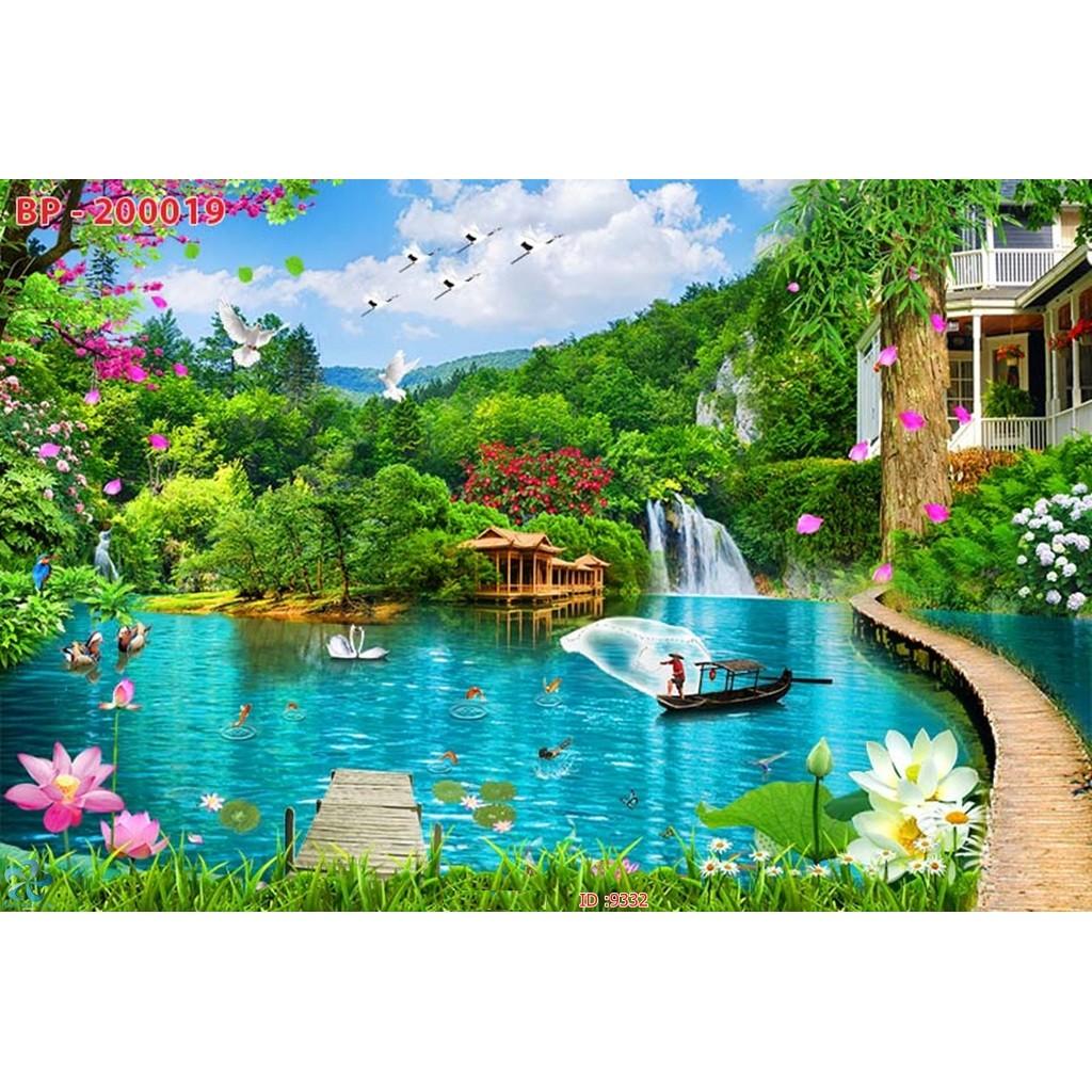 Tranh dán tường Tranh sơn thủy phong thủy 6, Tranh dán tường 3d hiện đại