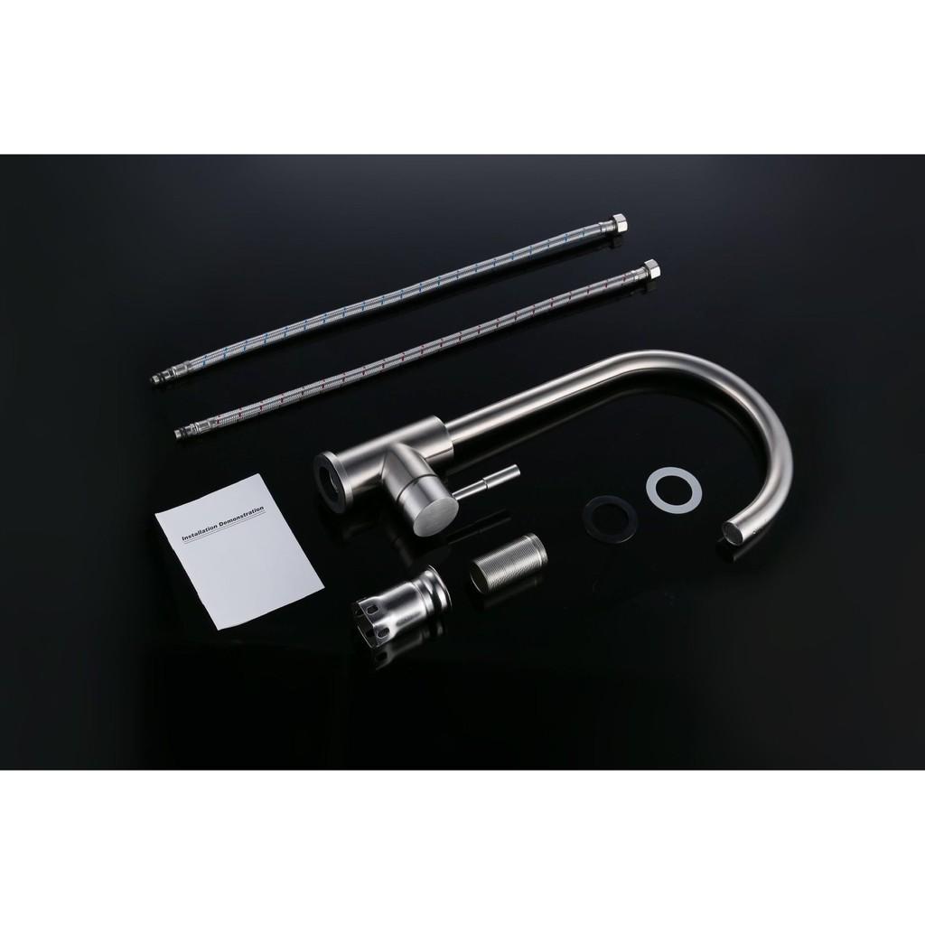 COMBO Chậu Đúc inox100%/ Chậu rửa chén bát inox 100% kèm xả chậu+ Rổ inox304 gác chậu+ chén nóng lạnh inox304