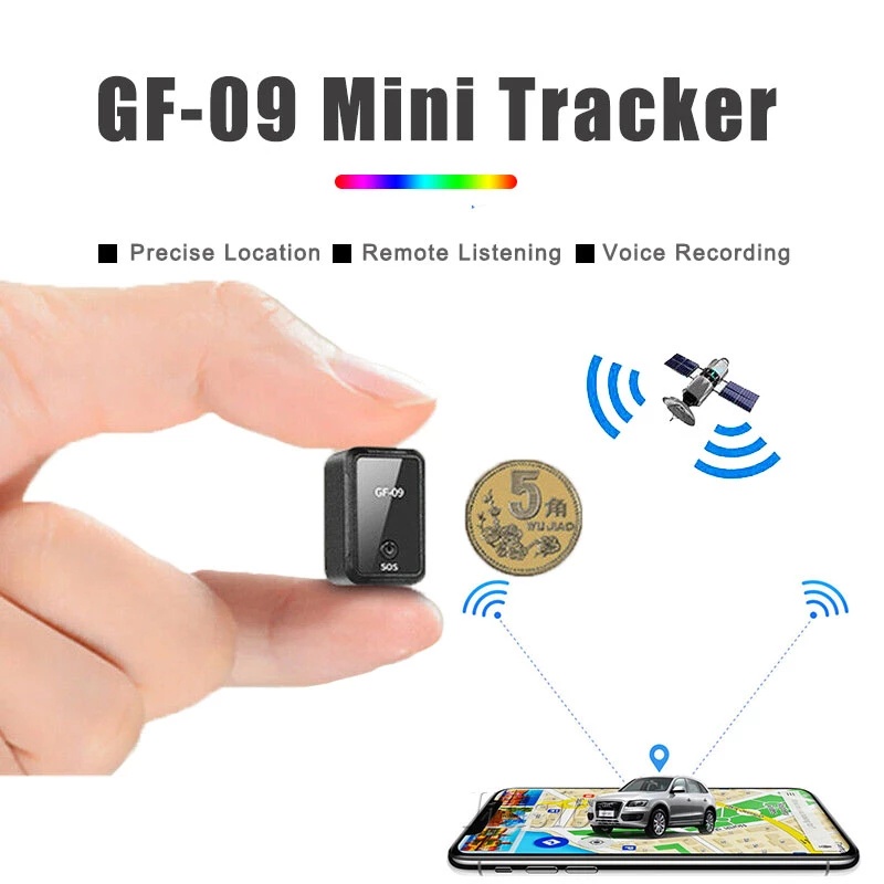 Định vị và ghi âm GF09 theo dõi và quan sát từ xa trên điện thoại, sử dụng App 360 GPS, không dây có pin chờ tầm 3-4 ngày