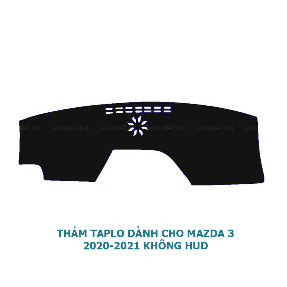 Thảm Taplo dành cho xe Mazda 3 2020 đến 2021 chất liệu Nhung, da Carbon, da vân gỗ