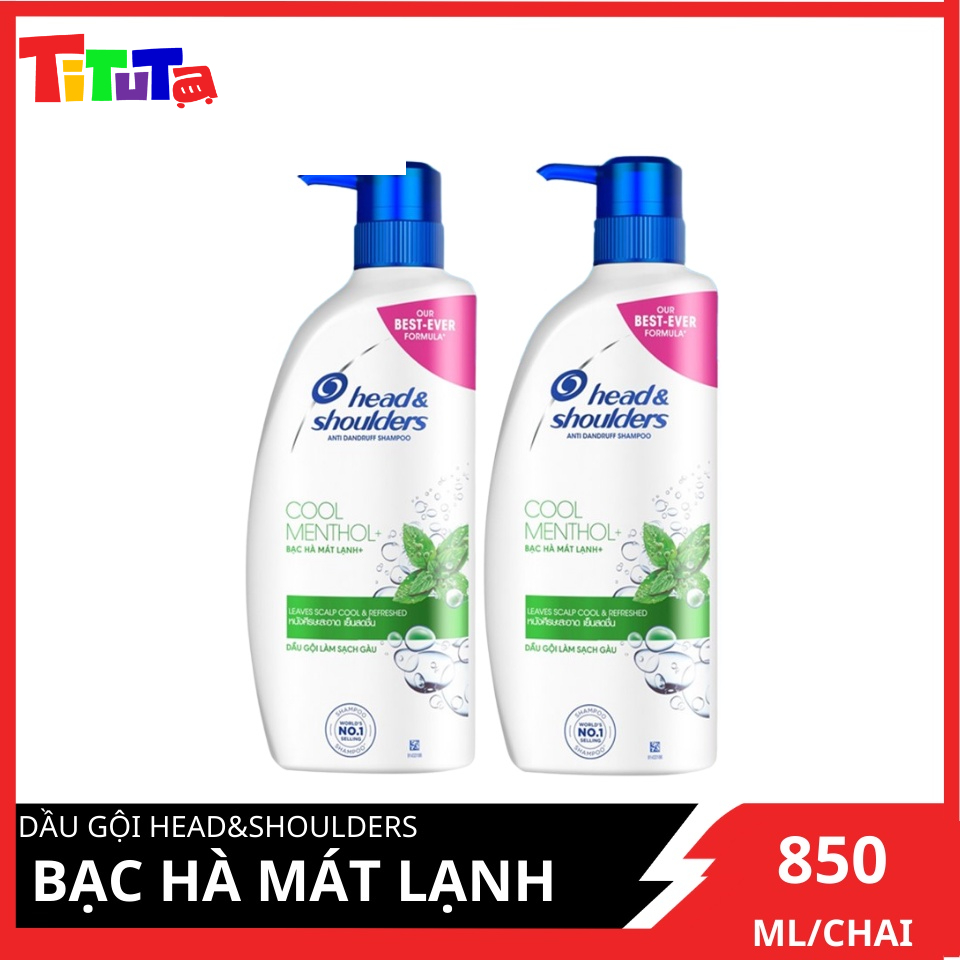 COMBO 2 Chai dầu gội Head&Shoulders Bạc hà 850ml