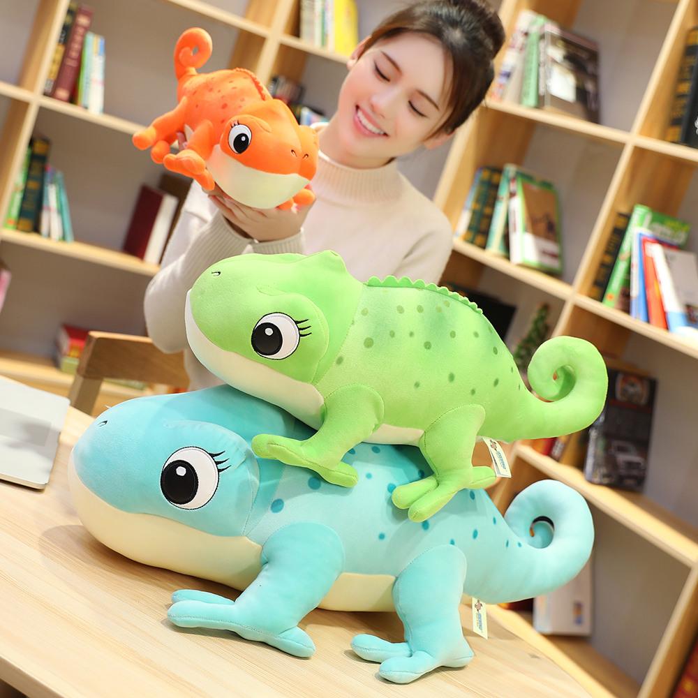 30-60Cm Dễ Thương Mô Phỏng Tắc Kè Hoa Sang Trọng Đồ Chơi Hoạt Hình Đáng Yêu Thằn Lằn Động Vật Búp Bê Nhồi Bông Mềm Gối Cho Bé Gái món Quà Cho Bé Trai
