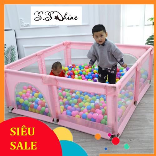Quây cũi nhà bóng MOMMYKIDS MINH CHÂU Cho bé chống va đập,khung hợp kim chắc chắn 1M5 X 1M5 và 1m2 x 1m8