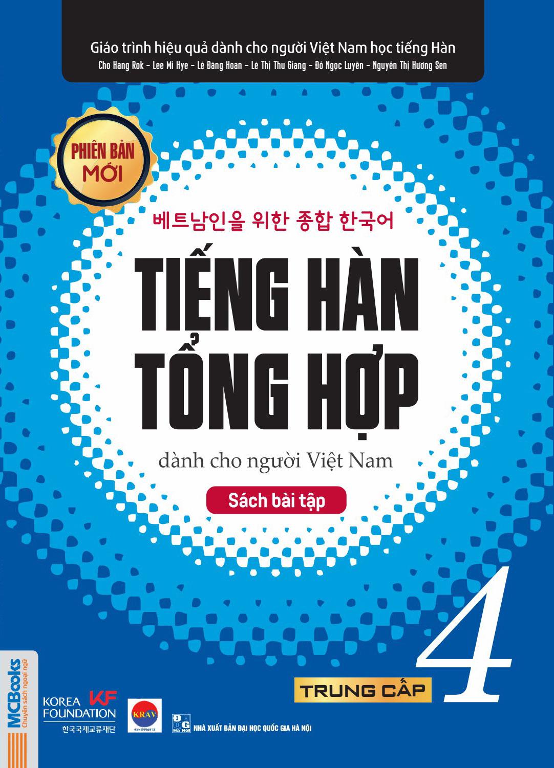 Sách - Tiếng Hàn Tổng Hợp Dành Cho Người Việt Nam - Trung Cấp 4 - Sách Bài Tập (Tái Bản 2025)