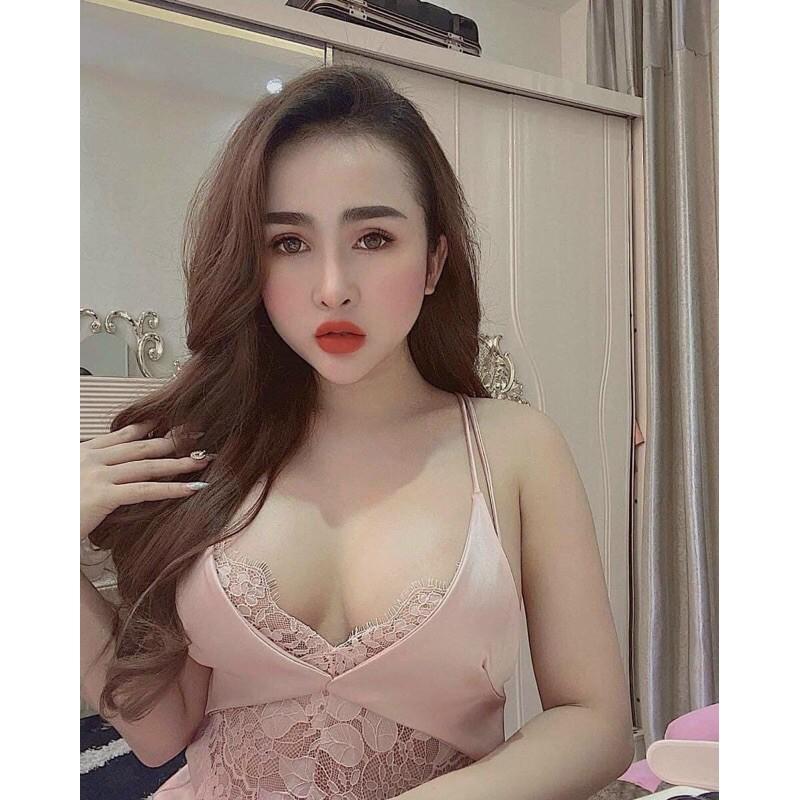 VÁY NGỦ LỤA PHỐI REN SEXY
