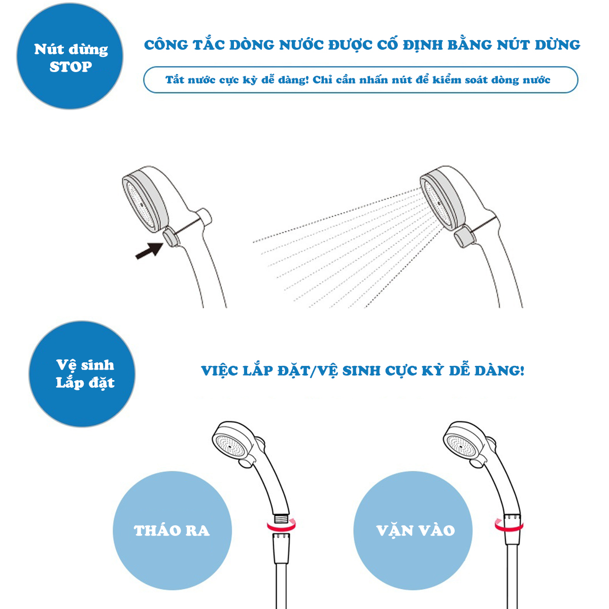 Vòi sen tắm Baby Takagi (JSA011AAS)