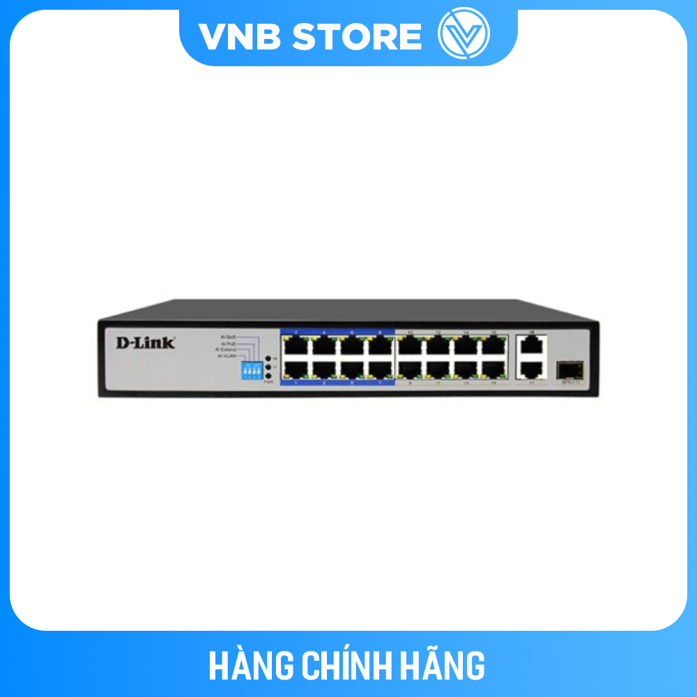 Switch PoE 18 cổng D-LINK DES-F1018P-E - Hàng chính hãng