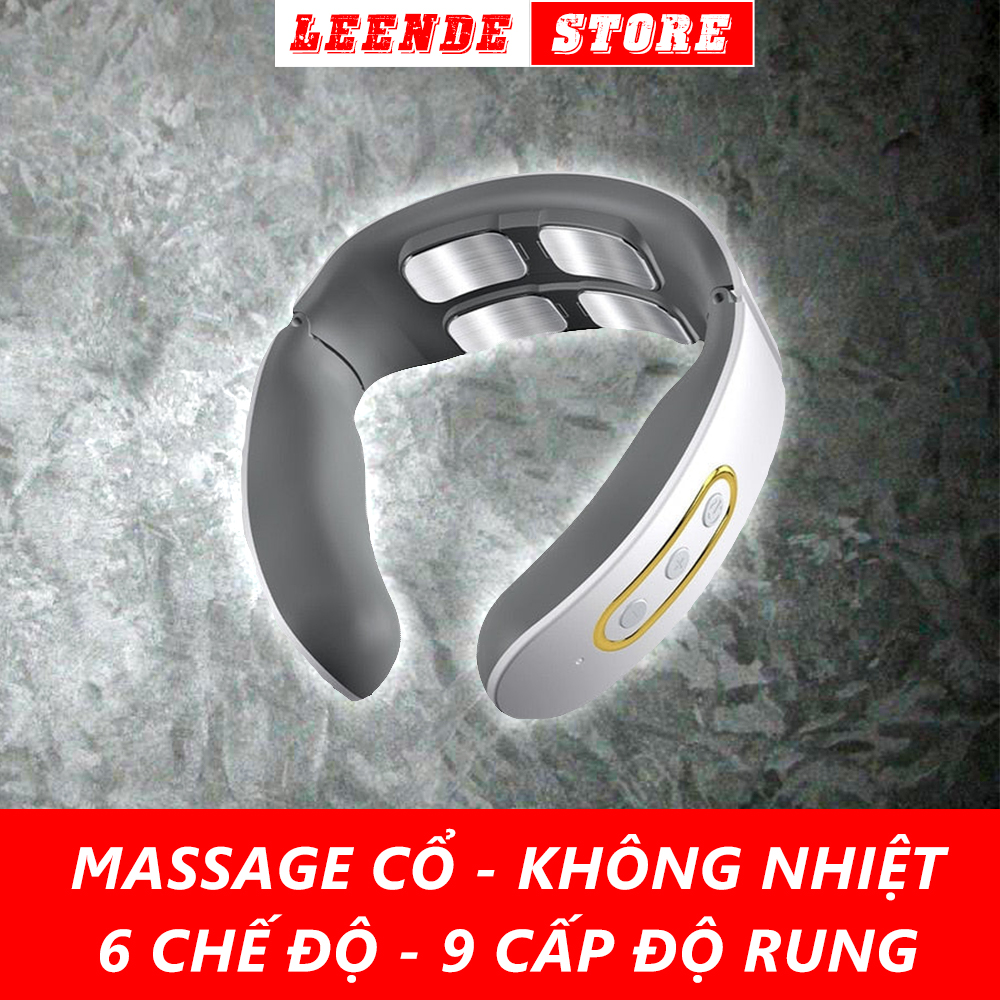 Máy massage cổ vai gáy 6 chế độ, 9 cường độ, 4 đầu mát xa, thoải mái tận hưởng cuộc sống