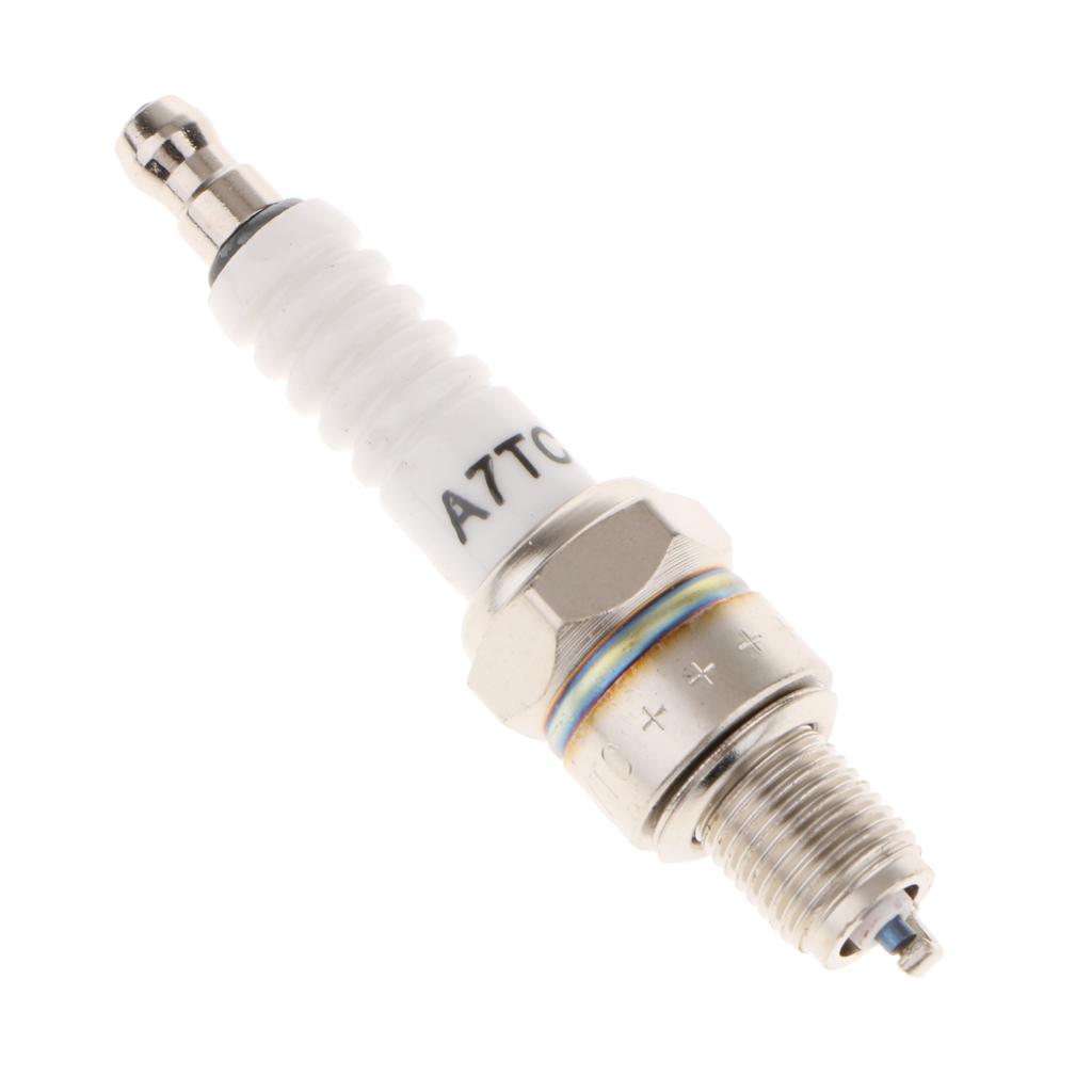 4 Miếng Bugi A7TC A7TJC 3 Điện Cực GY6 50-125cc Moped Xe Tay Ga ATV Quad