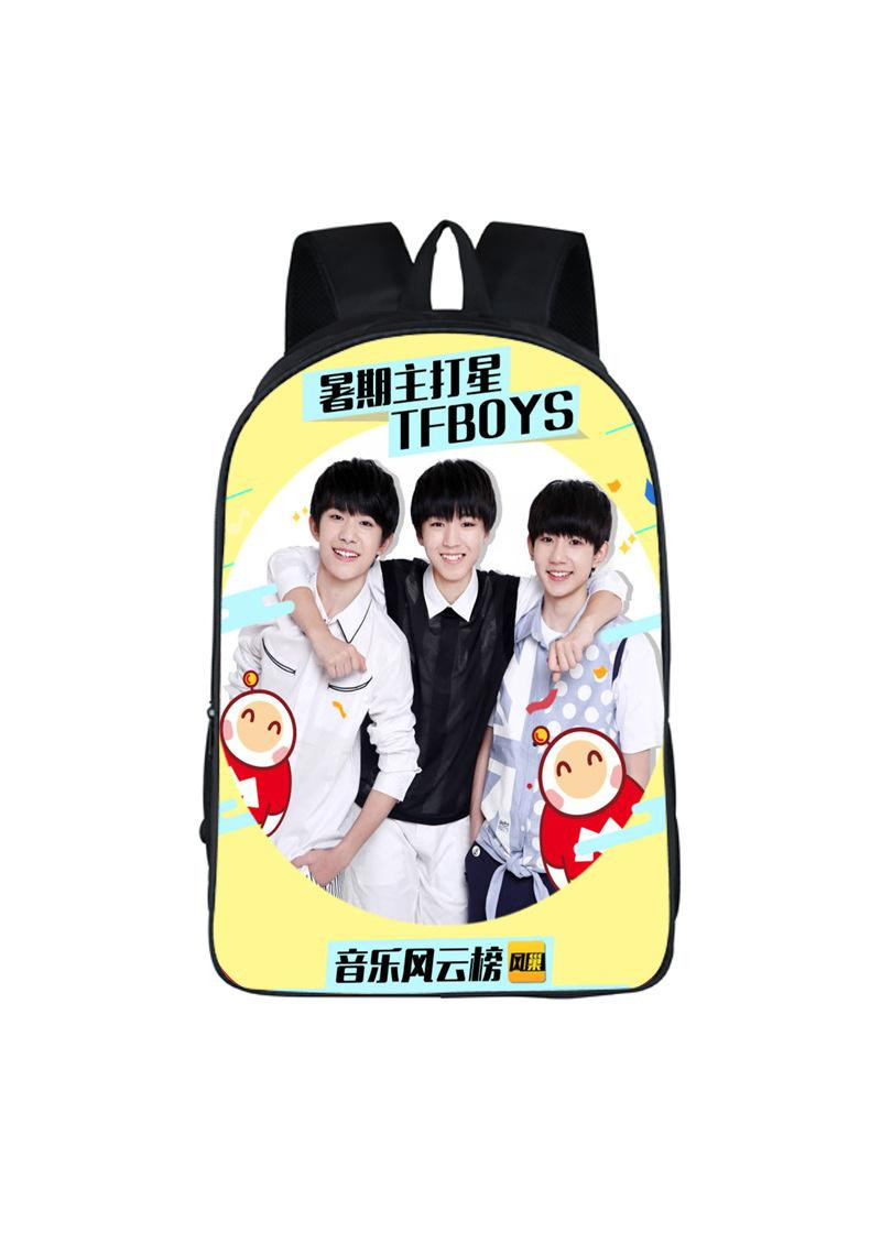 Balo thời trang TFBoys cặp sách vải dù đi học tặng kèm sticker TFboys