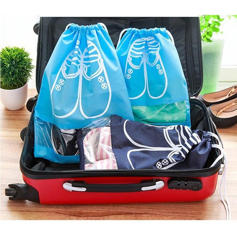 Túi vải đựng giày dép Sneaker có dây rút du lịch, chống nước tiện lợi, chống bụi bẩn, họa tiết thiết kế đẹp mắt.