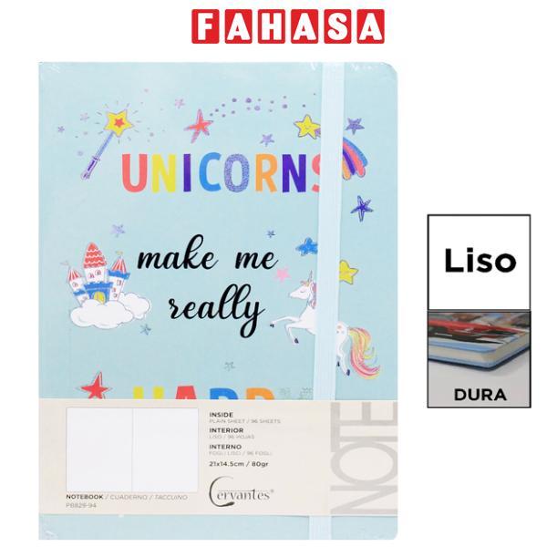 Sổ Ghi Chú A5 - Giấy Trơn - 192 Trang 80gsm - Cervantes PB829-94 - Màu Xanh