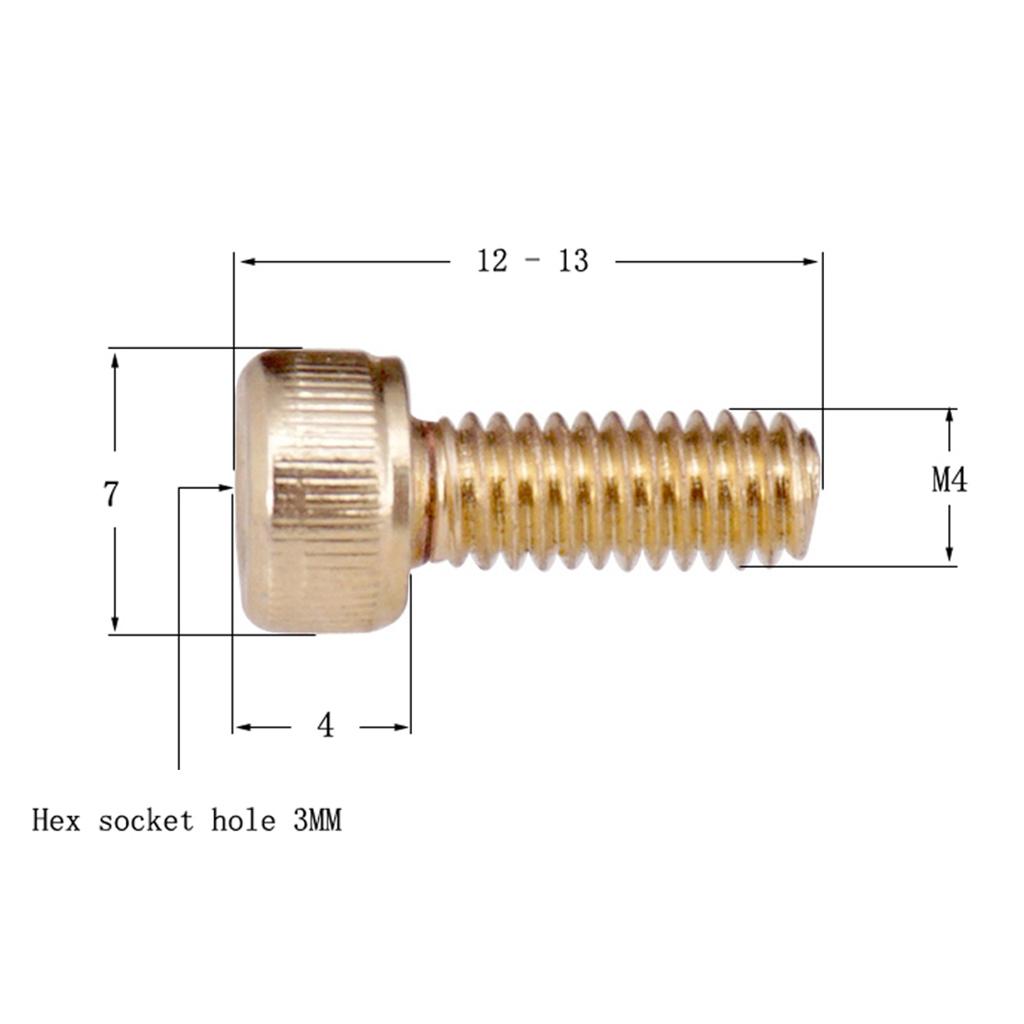 6 Miếng đàn Guitar điện Khóa Dây Nut Kẹp Lục Giác ốc Vít M4