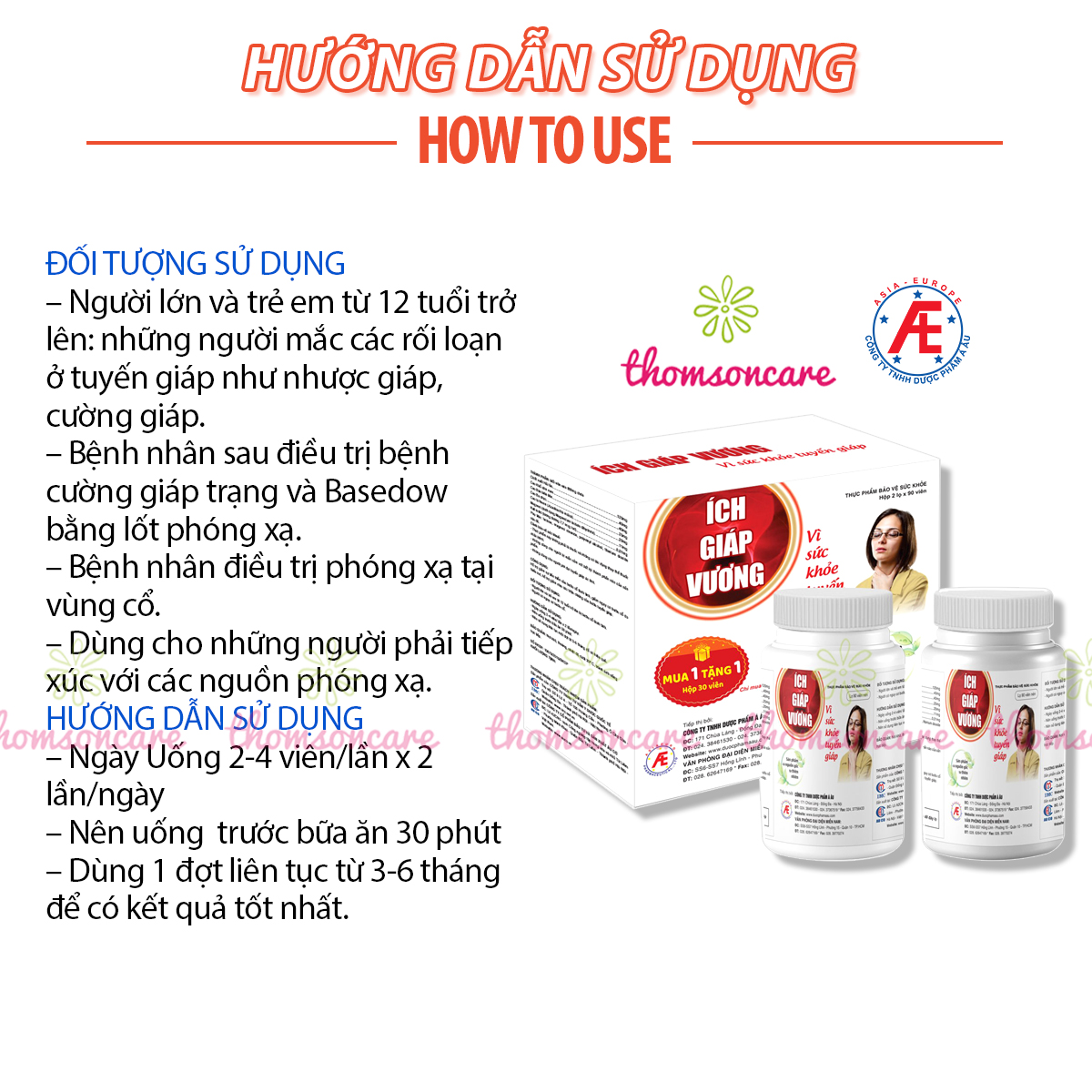 Ích giáp vương - Dạng lọ mẫu mới tiết kiệm hơn - Phòng bệnh tuyến giáp từ thảo dược