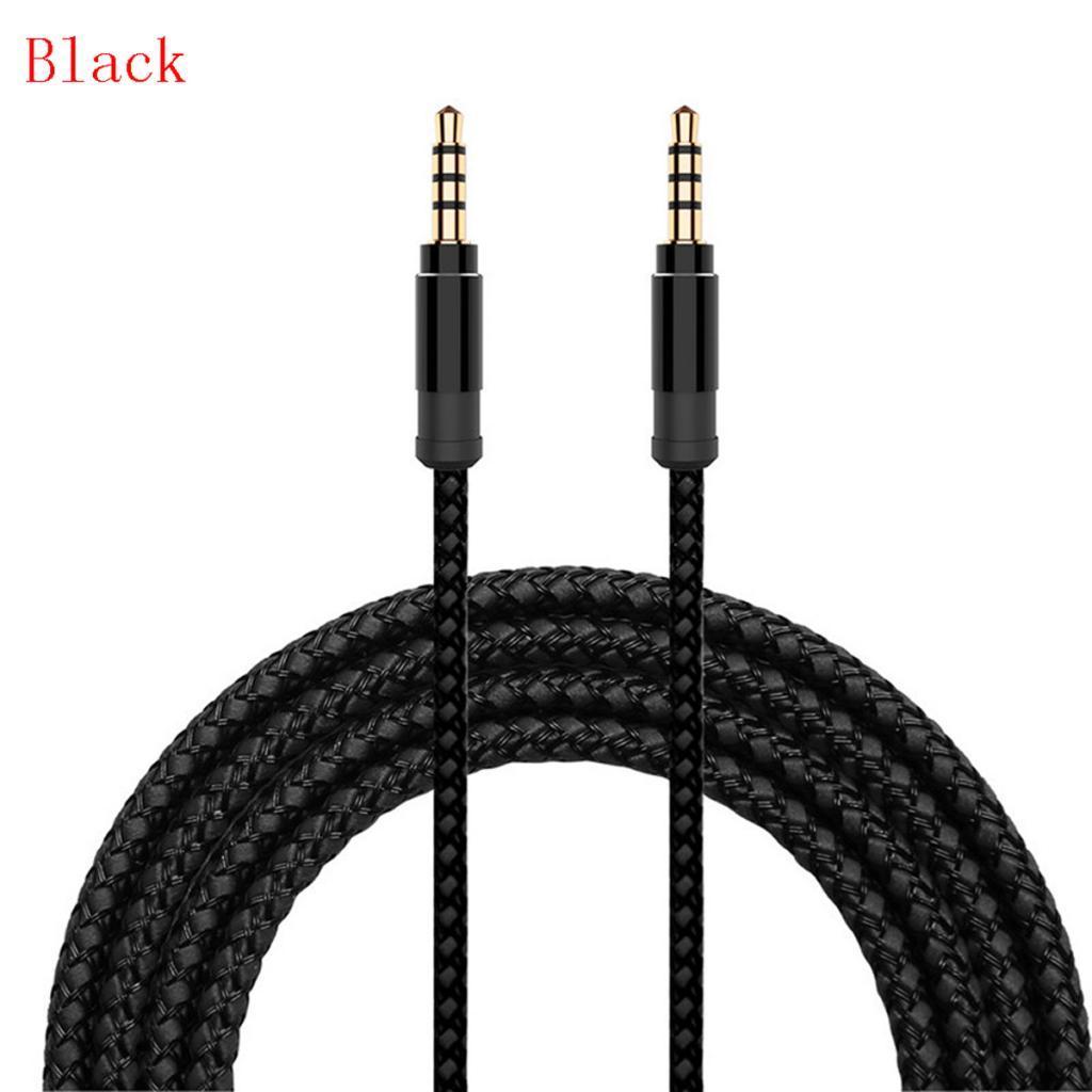 3.5mm Aux Audio Cable Nylon Braided Tablet AUX Audio HiFi Cord 1.5m 4.9ft