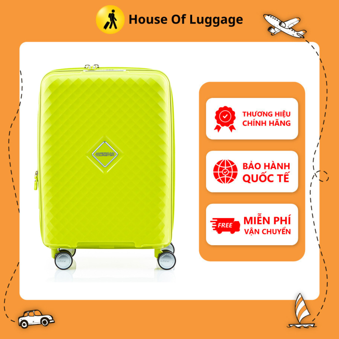 Vali kéo Squasem AMERICAN TOURISTER - MỸ: Có khả năng mở rộng tăng sức chứa Hệ thống 4 bánh đôi, chắc chắn Khóa kéo đôi an toàn, Khóa số TSA bảo mật tiêu chuẩn Hoa Kỳ 