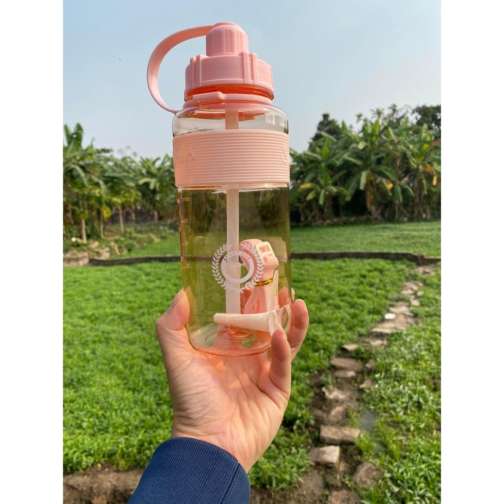 Bình Đựng Nước Sports Cup Phong Cách Thể Thao Có Ống Hút Và Dây Đeo Tiện Lợi dễ sử dụng- htshop_1