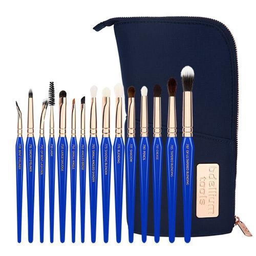 Bộ Cọ Trang Điểm Bdellium GOLDEN TRIANGLE EYES ONLY COMPLETE 15PC. BRUSH SET WITH POUCH