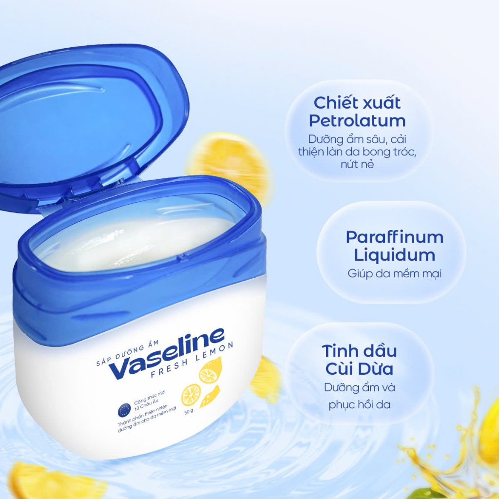 Sáp dưỡng đa năng Vaseline dưỡng ẩm giảm tình trạng da khô nứt nẻ