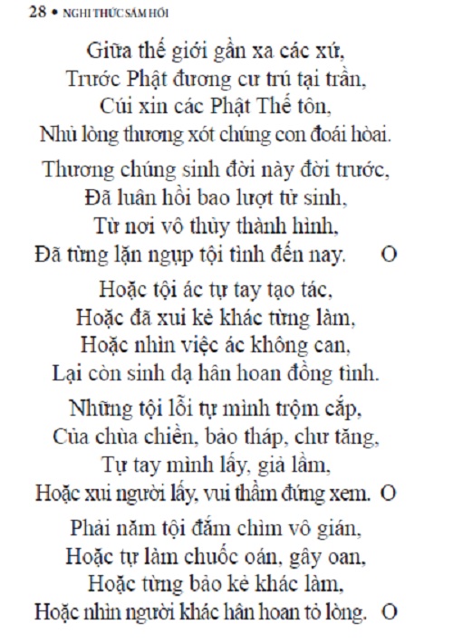 Nghi thức Sám Hối Sáu Căn và Hồng Danh (Tái bản 2022)