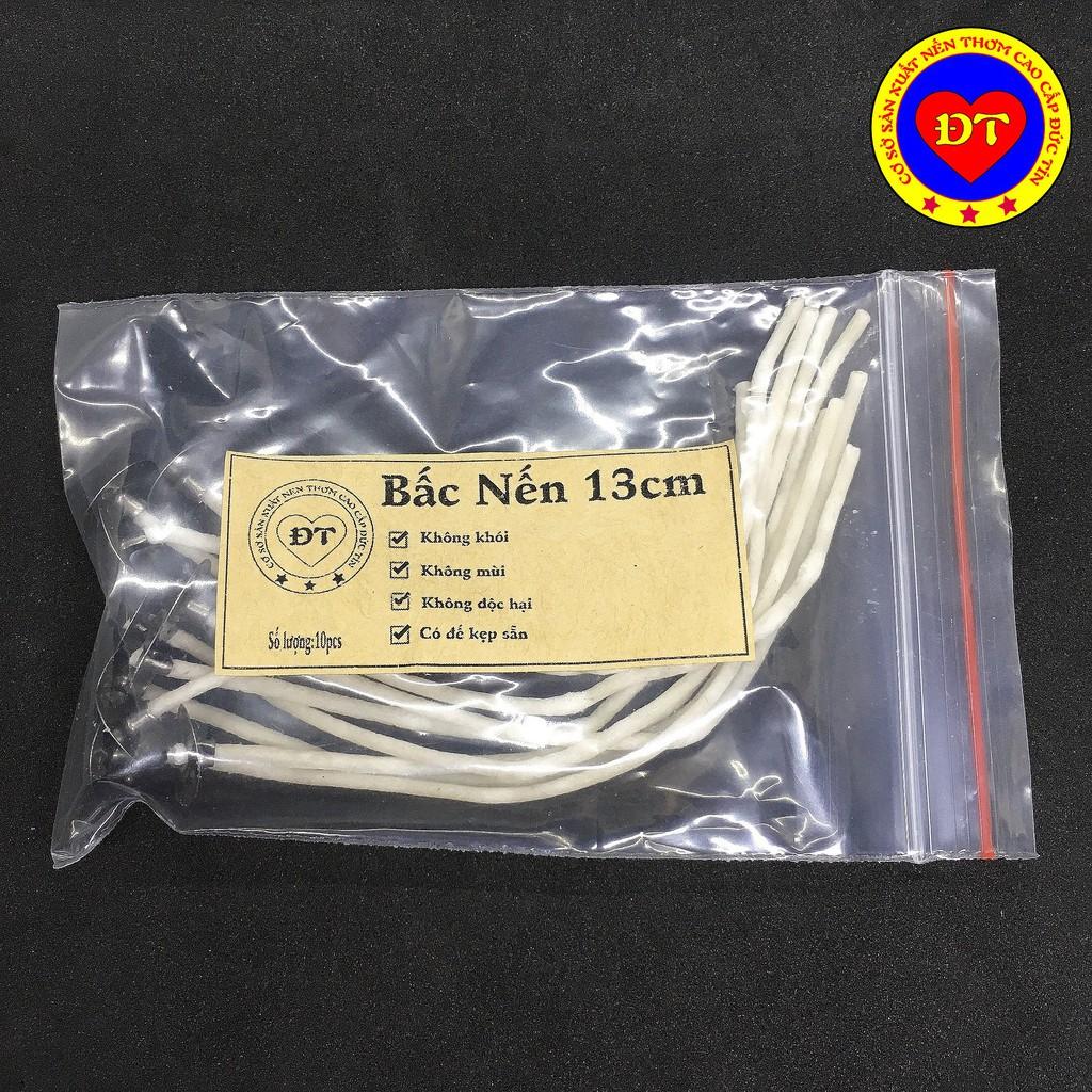 10 Tim nến có đế kẹp sẵn 100% cotton cao cấp không khói an toàn cho người sử dụng