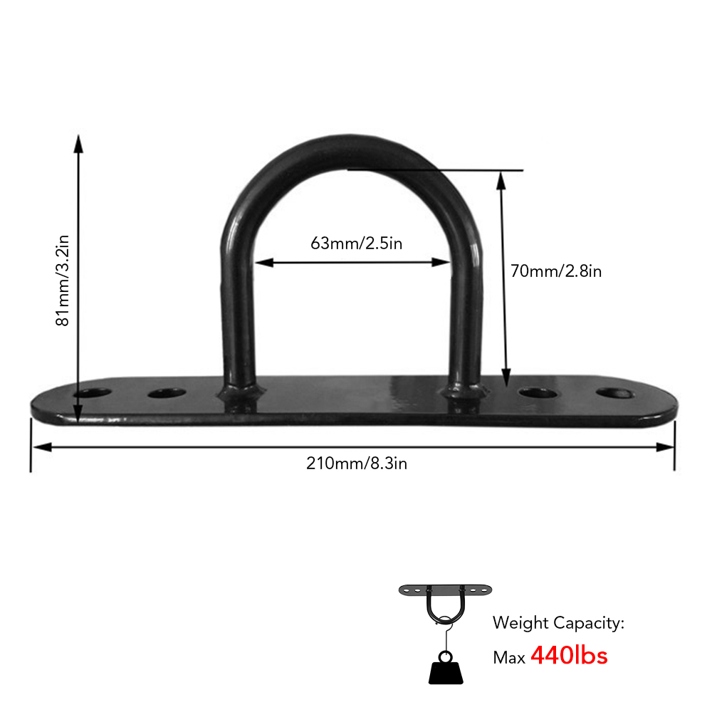 Gắn neo bằng thép không gỉ hạng nặng, mạnh mẽ và bền sử dụng dây treo và dụng cụ tập tạ, băng cản và vòng tập và xích đu