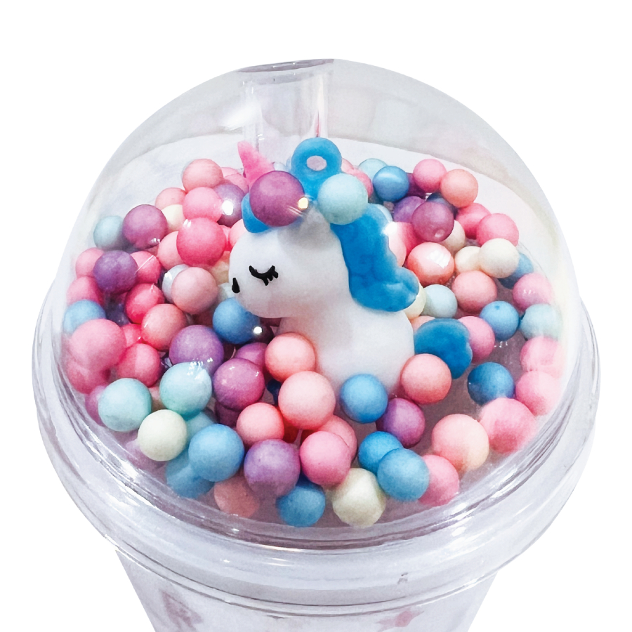 Ly Nhựa Clever Cup Rainbow Unicorn Xanh CLEVERHIPPO PCUP08/BLUE