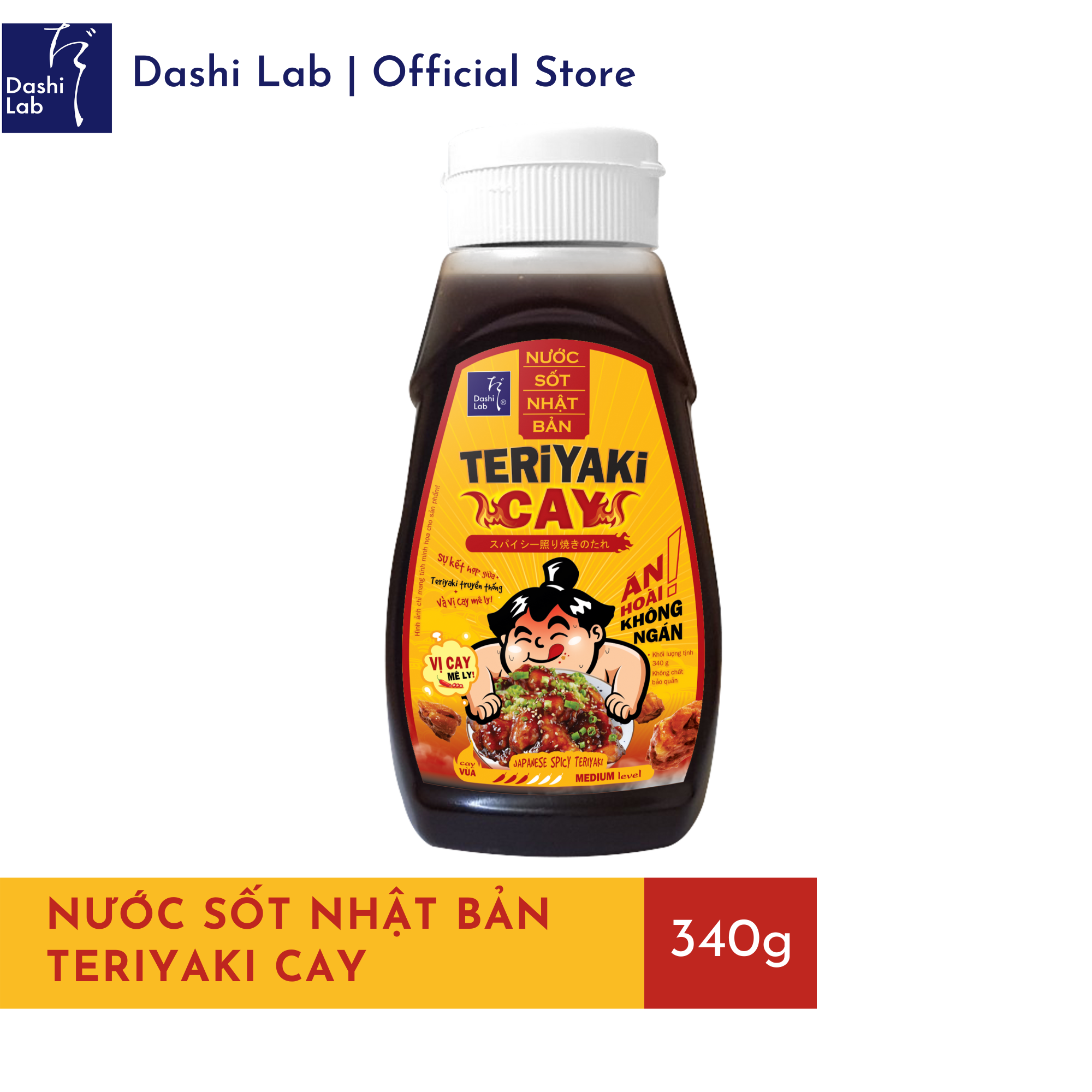 Nước sốt Nhật Bản Teriyaki Cay - Dashi Lab - 340g/chai - chay mặn đều dùng được