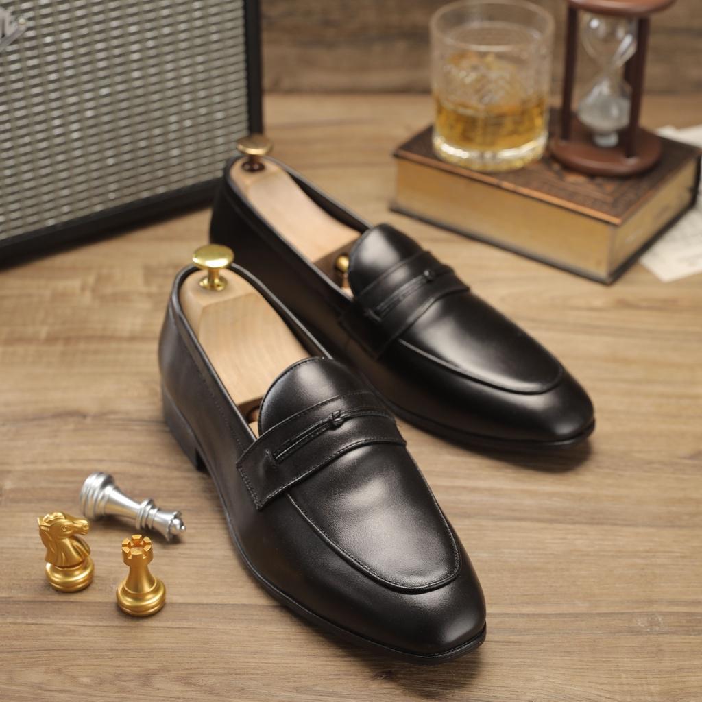 Giày lười nam da Pu tăng chiều cao Xoăn Shop G040