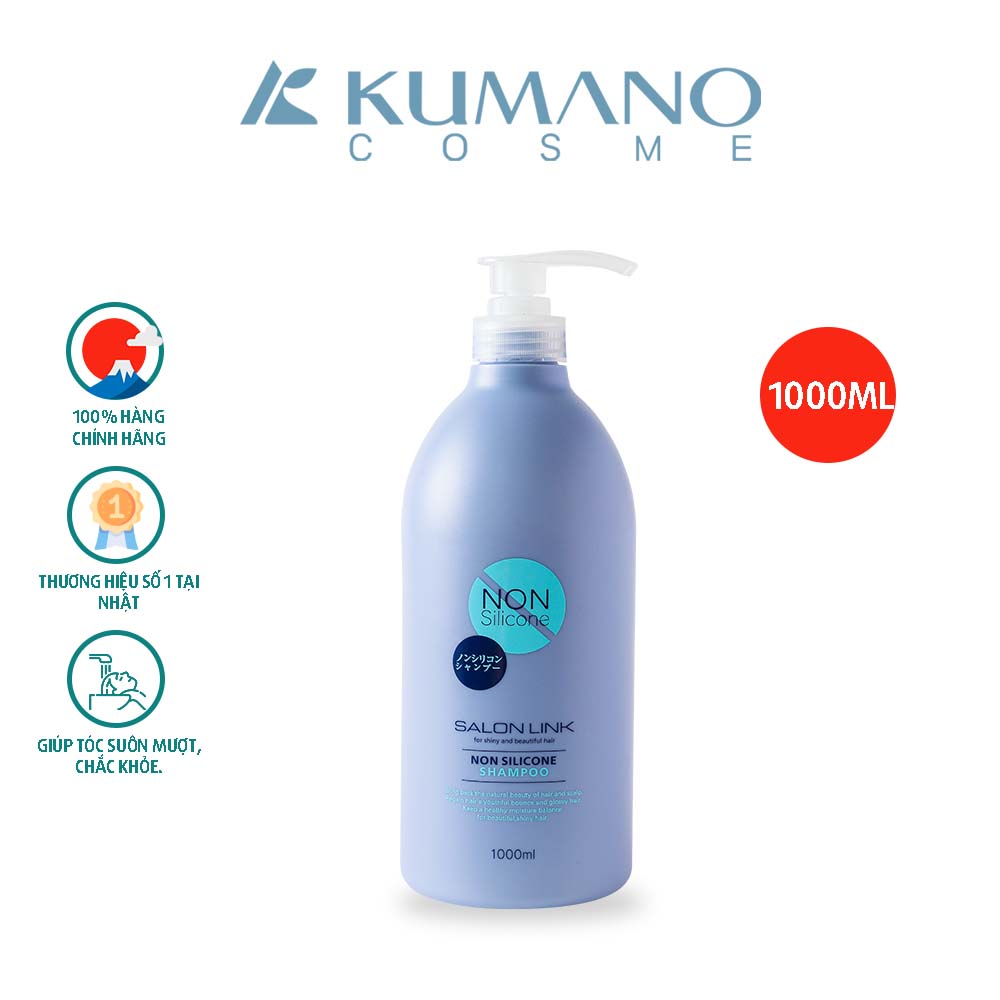 Bộ dầu gội xả không chứa Silicon Salon Link (1000ml)