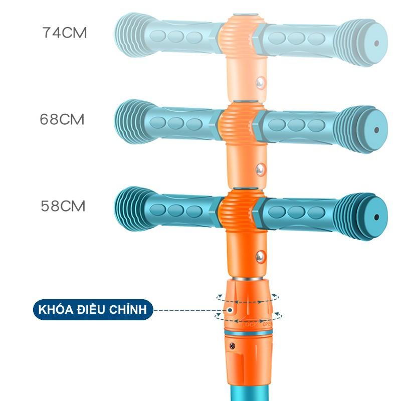 Xe trượt scooter đa năng phát sáng cho bé từ 2 đến 8 tuổi - Xe thăng bằng có nhạc, ghế nhún cho trẻ DC009