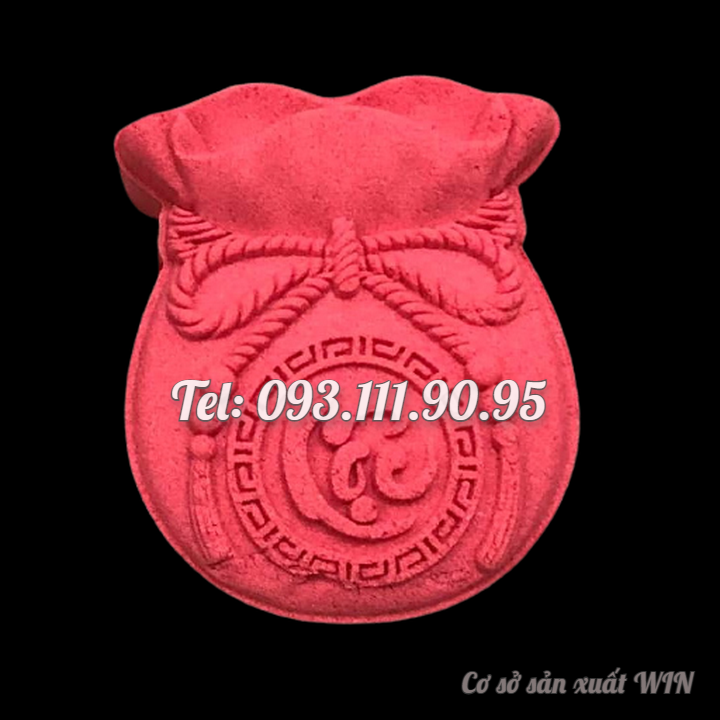 Khuôn trung thu lò xo, khuôn ép xôi túi tiền chữ Lộc - Loại 50 gram - Mã số Q 1131