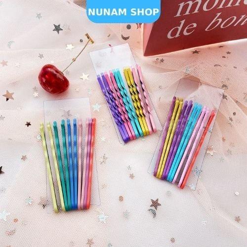 Set 10 kẹp tăm màu sắc trẻ trung năng động Hàn Quốc Nunam Shop