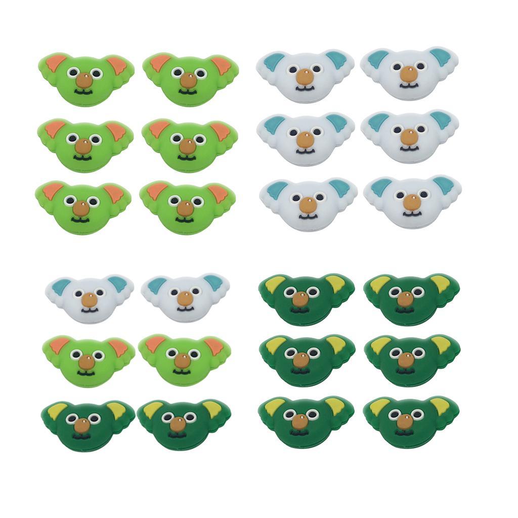 12 Pieces Tennis Racquet Damper Shock Absorber For Tennis Racket Green Gray