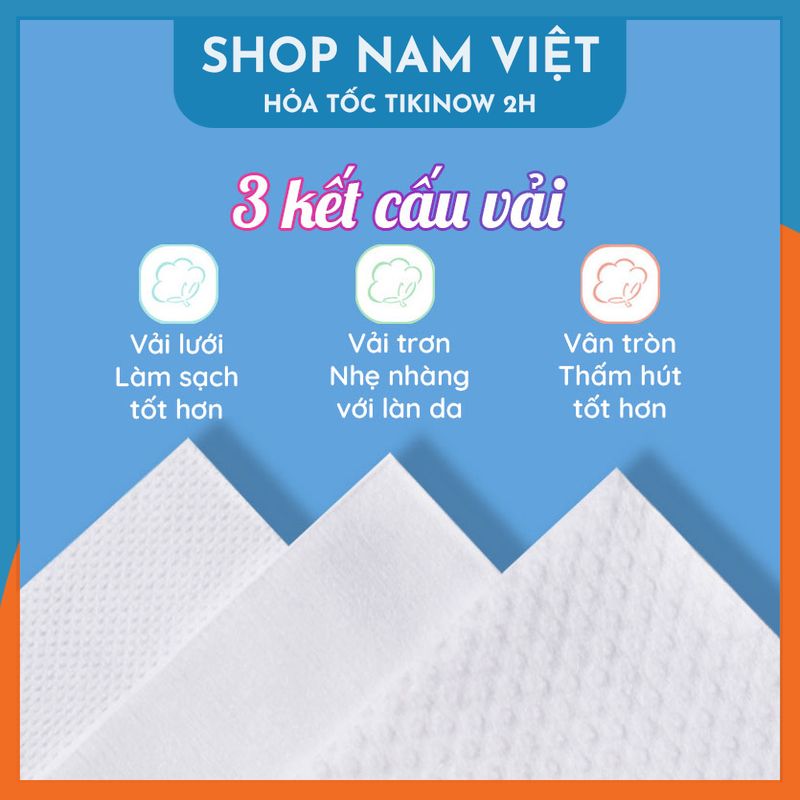 Khăn Vải Đa Năng Tẩy Trang Lau Mặt Dùng Khô/Dùng Ướt